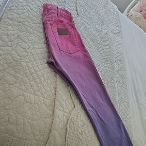 Wrangler Women's Two-Tone Pink and Purple Skinny Jeans